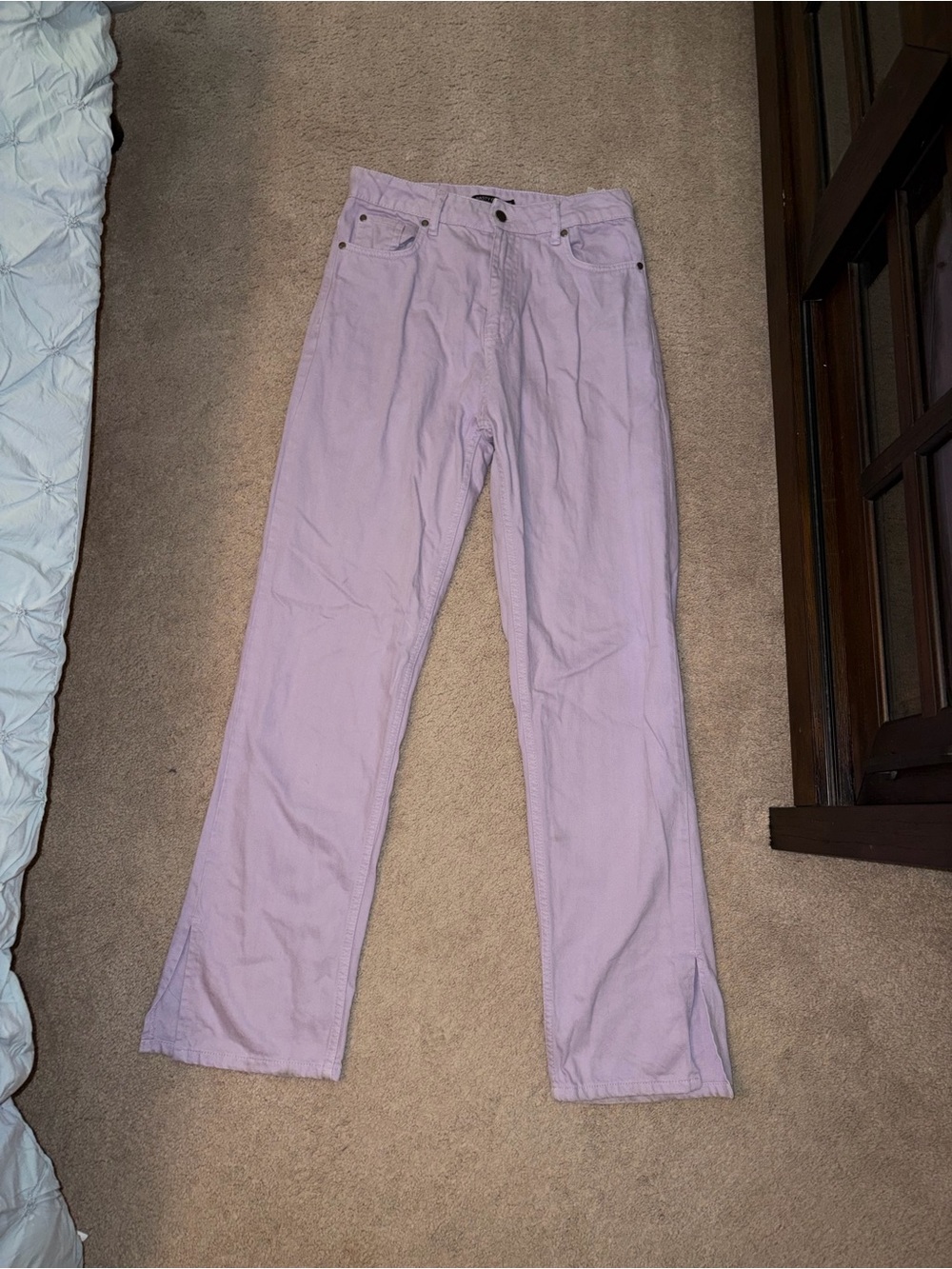 Nasty Gal Lavender Flare Jeans
